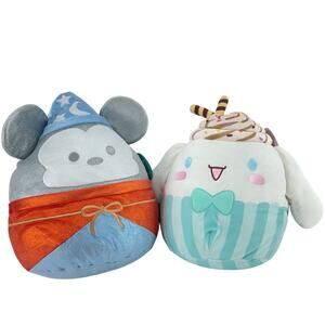 Lot of 2 Squishmallows Plush Sanrio Cinnamoroll Sorcerer’s Apprentice Preowned